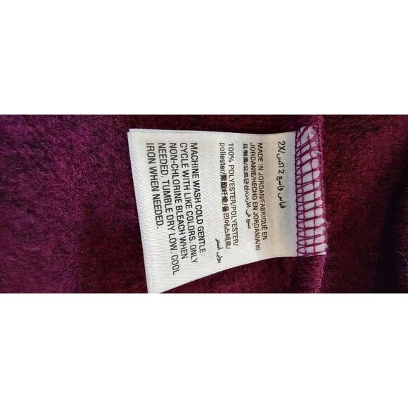 NEW Ideology Sz 2X Cowl Neck Pullover Cozy Fleece Women's Sweater Plum Caspia - Picture 5 of 6